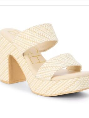 Beach by Matisse Gem Platform Sandals cream tan size 8 heels